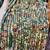 Opcional multicolor 4x13mm cilíndrico pedra semipreciosa tubo cilíndrico Jaspe Impressão