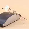 ¡Coleccionable! Armazones de Gafas Sin Montura de Titanio Puro para Hombres, Adecuados para Gafas de Prescripción, Estilo de Negocios Ultraligero con Patillas Delgadas Doradas, Armazones de Gafas para Mujeres