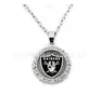Fábrica de Origen Collar Cápsula del Tiempo NFL 32 Equipos, Colgante Redondo Incrustado con Diamantes, Admite Pedidos Mixtos