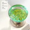 Manija Decorativa de Resina para Puerta de Gabinete y Armario, Manija de Puerta con Artesanía de Resina Incrustada, Manija de Puerta de Bola de Cristal