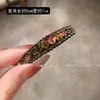 2024 Nova Presilha de Cabelo Totalmente de Diamante Moda Feminina Celebridade da Internet Franja Presilha Lateral Elegante Versátil Presilha de Um Caractere Estilo Coreano Acessórios de Cabelo