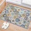 Alfombra persa retro transfronteriza estilo étnico turco para exteriores resistente a la suciedad felpudo para frotar los pies felpudo para puerta de entrada en stock