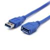 Línea de extensión USB 3.0 macho a hembra de cobre/línea de conexión de línea de transmisión de datos de alta velocidad USB azul de un solo cabezal Línea azul negra