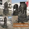 Mármol Blanco Piedra Azul Escultura de Piedra Bestia Absorbente de Agua Gongfu Bestia Repelente de Agua Feng Shui Patio Sala de Té Estanque Club Casa Hotel Adorno