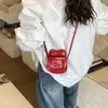 Bolsa de Hombro Mini Linda Estilo Coreano para Niñas con Lazo y Estampado de Gato Dibujo Animado Bolso Cruzado Accesorio Nuevo Estilo para Niñas