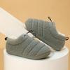 Pantuflas de Algodão Transfronteiriças Outono e Inverno Casal para Casa com Salto Forro de Lã Cordão Apertado Quente Sapatos Lua Sapatos de Algodão