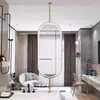 Espejo de Baño Ovalado de Lujo Ligero para Hotel y B&B con Barra, Nuevo Modelo 2025 Espejo Colgante para Lavabo con Luz