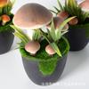 Maceta de lana artificial para plantar hongos, pequeña, fresca, para jardinería doméstica, bonsái de escritorio, planta verde, plantas en maceta, adornos decorativos para el hogar.