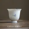 Taza Perfumada con Fragancia de Orquídea Pura Pintada a Mano Mi Yan Taza Maestra de Cerámica Taza de Té Estilo Chino Taza Individual Pintada a Mano con Color Bajo Esmalte para el Hogar