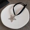 Doce e Cool Garota Picante Choker de Couro Estrela Diamante Completo Brincos de Alto Nível de Luxo Leve Nicho Joias Exquisitas
