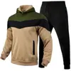 Conjunto de Moletom Esportivo Outono/Inverno Europeu e Americano Transfronteiriço Masculino com Capuz 3 Cores Conjunto de Roupa Esportiva Moletom e Calça de Moletom Light Board