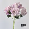 Ramo de Hortensias Artificiales de 5 Cabezas para Hotel, Restaurante, Decoración del Hogar, Flores Falsas para Arreglos de Boda, Arte Floral, Manojo de Hortensias Artificiales