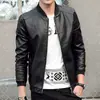 Oferta especial-primavera, otoño e invierno nuevo abrigo chaqueta de cuero para hombre textura suave moda abrigo de cuero para hombre