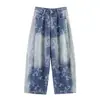 Calça de jacquard prateado com barra curva na cor café, não elástica, estilo europeu e americano, da marca Z, popular no AliExpress, azul marrom escuro ZA