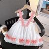 Vestido para Niñas 2026 Nuevo Estilo Tirante de Mariposa Versión Coreana Celebridad de Internet Más Vendido Vestido de Cumpleaños de Pequeña Princesa con Lazo