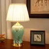 [Transfronterizo] Iluminación de Casa Club Cerámica Decorativa Pintada a Mano Lámpara de Mesa de Hotel Dormitorio Sala de Estar Lámpara de Mesa de Esquina Jingdezhen Lujo Ligero