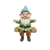 Modelo Transfronteiriço Inovador de Decoração de Jardim com Anões em Blocos de Cores Azul e Verde para Exterior, Ornamento de Artesanato em Resina
