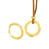 Collar con Anillo Nezha Qiankun de Plata de Ley S925 para Mujer Retro Popular Círculo Colgante Xiangyun Estilo Chino Nueva Joyería de Plata China