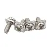 Cruz Niquelada con Junta Cuadrada Cabeza Redonda Tornillos de Dos Combinaciones Bloque de Terminales Tornillos de Engarzado Cabeza de Sartén M3M4-M5