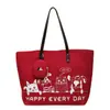 Bolsa Tiracolo de Lona de Grande Capacidade Sacola de Compras para Mulheres Indo para a Aula Bolsa de Ombro de Desenho Animado Bolsa de Mamãe Bolsa Tote para Fitness Viagem