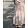 Calça-Saia Rosa Estilo Coreano Relaxada de Perna Larga Feminina Verão Fina 2026 Nova Cintura Alta Fluida Solta Casual