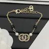 Pulsera de Resina con Doble C Incrustada de Diamantes, Estilo Nuevo Transfronterizo Europeo y Americano Chanel Versión de Alta Gama para Mujer, Sensación de Alta Gama, Foto Real, Pulsera al por Mayor