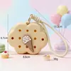 Bolsa de Silicone com Furo Estilo Desenho Animado Mini Carteira de Moedas Bolsa de Cosméticos DIY Bolsa para Fones de Ouvido Pingente de Chaveiro Presente