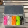 Atacado de Fábrica Conjunto de Iscas Macias para Pesca em Raízes, Conjunto de Iscas Bicolor com 50 Peças, Conjunto de Caixa de Iscas para Pesca em Raízes