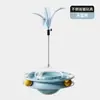 Juguete para gato: trompo autojugable, palo con plumas para gatos, juguete para gatitos para gastar energía, artículos para gatos