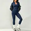 Conjunto de yoga de tacto nude para mujer, primavera/verano de alta gama profesional ajustado de cintura alta que levanta los glúteos elástico de secado rápido ropa deportiva para fitness