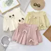 Peça Camisa Infantil Rantuo 26 Novo Estilo para Bebês e Crianças Pequenas Série de Cores Quentes Manga Longa Doce Atacado