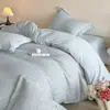 Conjunto de Roupa de Cama Jacquard de Chenille Leite Fleece de Alta Qualidade com Quatro Peças para Outono e Inverno, Lençol de Cama Espesso Quente, Capa de Edredom, Roupa de Cama para Quarto Principal 4