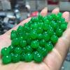 Cuentas sueltas de jade verde de 8 mm, cuentas de calabaza, venta al por mayor, joyería de jade, accesorios de cuentas, collar, pulsera, accesorios
