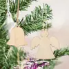 Pendente de madeira criativo de Natal decorações para casa pintado à mão adereços DIY acessórios para árvore de Natal artesanato em madeira