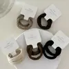 2 Anillos de Toalla de Diamante de Sarga Elástica de Alta Calidad Montados en Tarjeta, Bandas Elásticas Básicas Sin Costuras Color Té de Leche Versátiles para el Cabello
