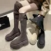 Plegables Nuevo Estilo Europeo Americano Suela Gruesa Otoño e Invierno Hasta la Rodilla 2026 Botas de Caballero para Niños Tacón Grueso Botas Largas de Doble Uso