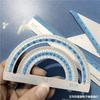 Juego de Reglas, Juego de Reglas de Dibujo de Precisión de Aluminio, Juego de Reglas de Aleación de Aluminio, Regla, Escuadra, Transportador, Juego de Cuatro Piezas