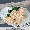 Decoración de Boda Adornos de Princesa Rosa de 7 Cabezas Decoración de Interiores Flores Artificiales Multicabezales Accesorios para Fotografía Flores Falsas
