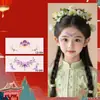 Pegatinas de Tatuaje Estilo Antiguo para Niños, Impermeables, Duraderas, Lindas Pegatinas para Cejas de Rendimiento, Flor en Cara y Frente, Maquillaje para el Día del Niño