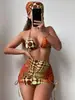 Europeo y Americano 2024 comercio exterior bikini de tiras sexy encaje dividido traje de baño bikini de tres piezas patrón fabricantes