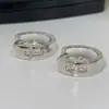 Brinco de pressão cruzado Feminino Leve luxo retrô zircônia brincos de pressão ensolarado coreano simples sem furo brinco de orelha 2024 nova moda