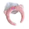 Hucha Huhu~ Lindo Paquete de Pelo de Peluche Rosa Diadema para Mujeres para Lavarse la Cara y Maquillarse Diadema para el Cabello Accesorios para el Cabello para Otoño e Invierno