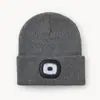 Gorro de Punto LED Transfronterizo Europeo y Americano con Luz, Gorro Cálido de Lana para Otoño e Invierno, Gorro a Prueba de Frío con Iluminación de Luz Nocturna para Viajes al Aire Libre