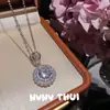 Joyería Vintage Cepillada Flor de Begonia Piedra Preciosa Collar de Alto Nivel Banquete Dopamina Arcoíris Conjunto de Pulsera de Diamante Redondo