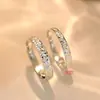 Anillo de Hielo Triturado Tendencia en Tiktok Anillos de Pareja Ajustables de Plata Pura 999 Banda Lisa de Lujo Ligero Anillo Abierto Regalo