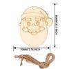 Decoração de natal diy grafite pintado à mão lasca de madeira corte a laser placa de madeira em branco decoração de árvore de natal pingente criativo