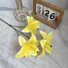 Fita para impressão 3D de lírio de 3 cabeças material acabamento de luxo para casamento lírio decoração flor artificial salão de casamento fundo principal flor de simulação