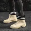 Botas de lluvia engrosadas para mujer, suela blanda, estilo coreano, transpirables, impermeables, resistentes al desgaste y a los olores, zapatos de goma, botas de lluvia de moda para adultos de media pantorrilla para hombre, para invierno