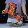 Estatueta de Cavalo de Cobre Puro para Sucesso Imediato, Ornamento Colorido de Cavalo de Cobre para Decoração de Casa, Sala de Estar, Escritório, Presente para Inauguração de Casa, Cerimônia de Abertura, Artesanato