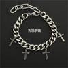 Pulsera de acero de titanio para hombre, combinación de cadena básica, no se decolora, cadena cubana de alto nivel, diseño de cadena quilla versátil para mujer, joyería